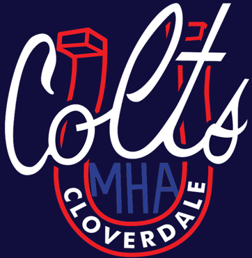 Colts Old School Logo on blue